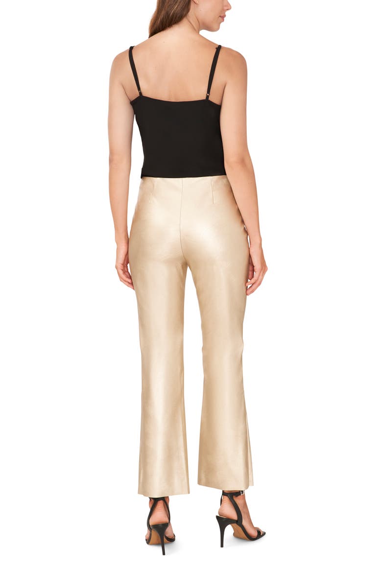 Metallic Faux Leather Trousers, Alternate, color, METALLIC GOLD