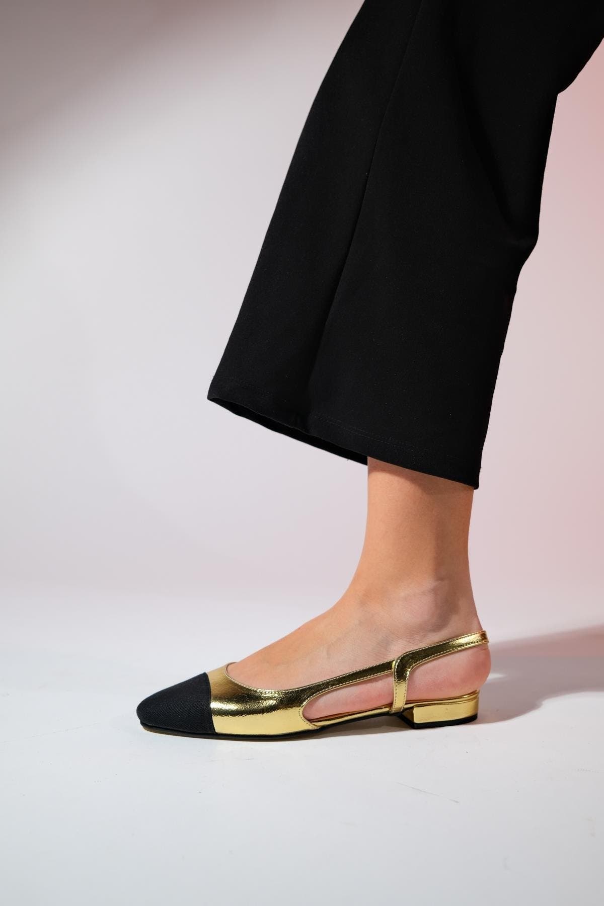 Lujo Ballet Flat, Alternate, color, Gold