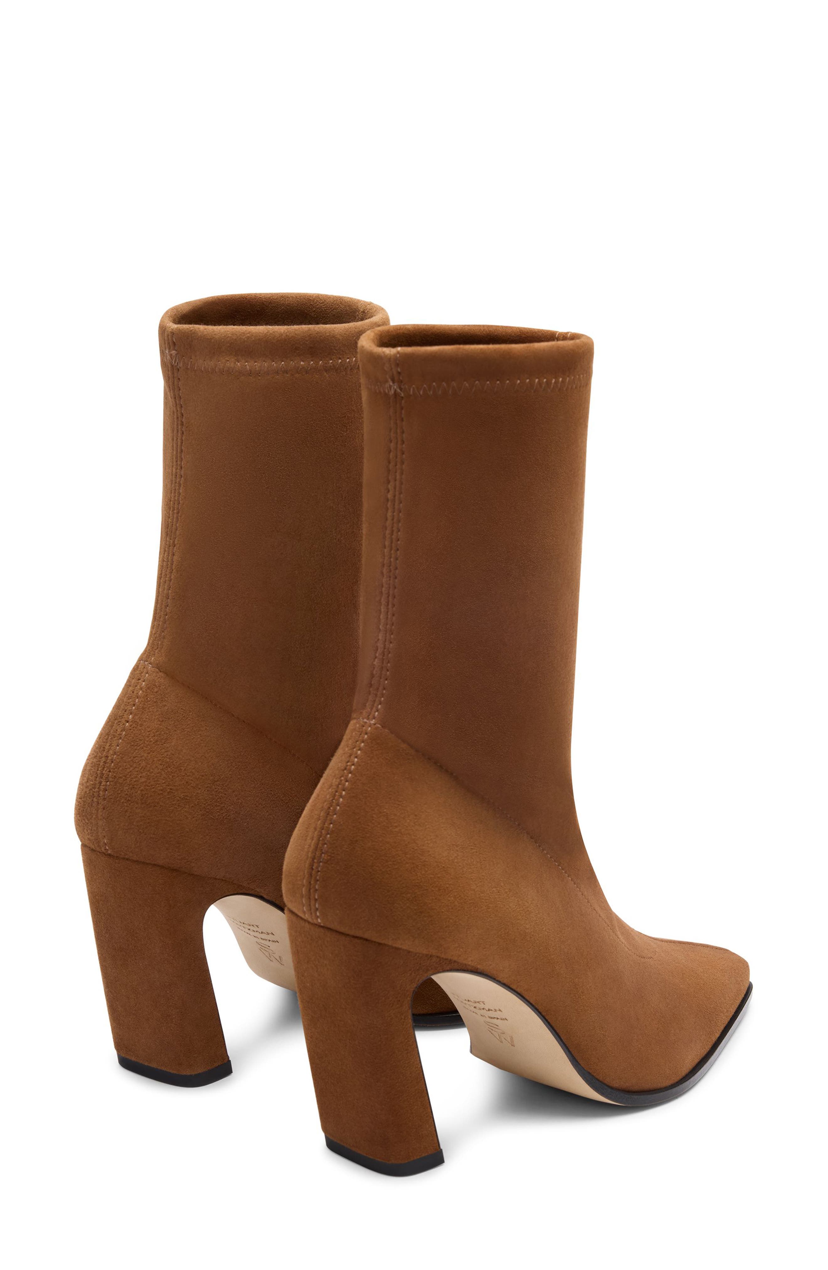 Stassi Stretch Leather Bootie, Alternate, color, TOASTED ALMOND