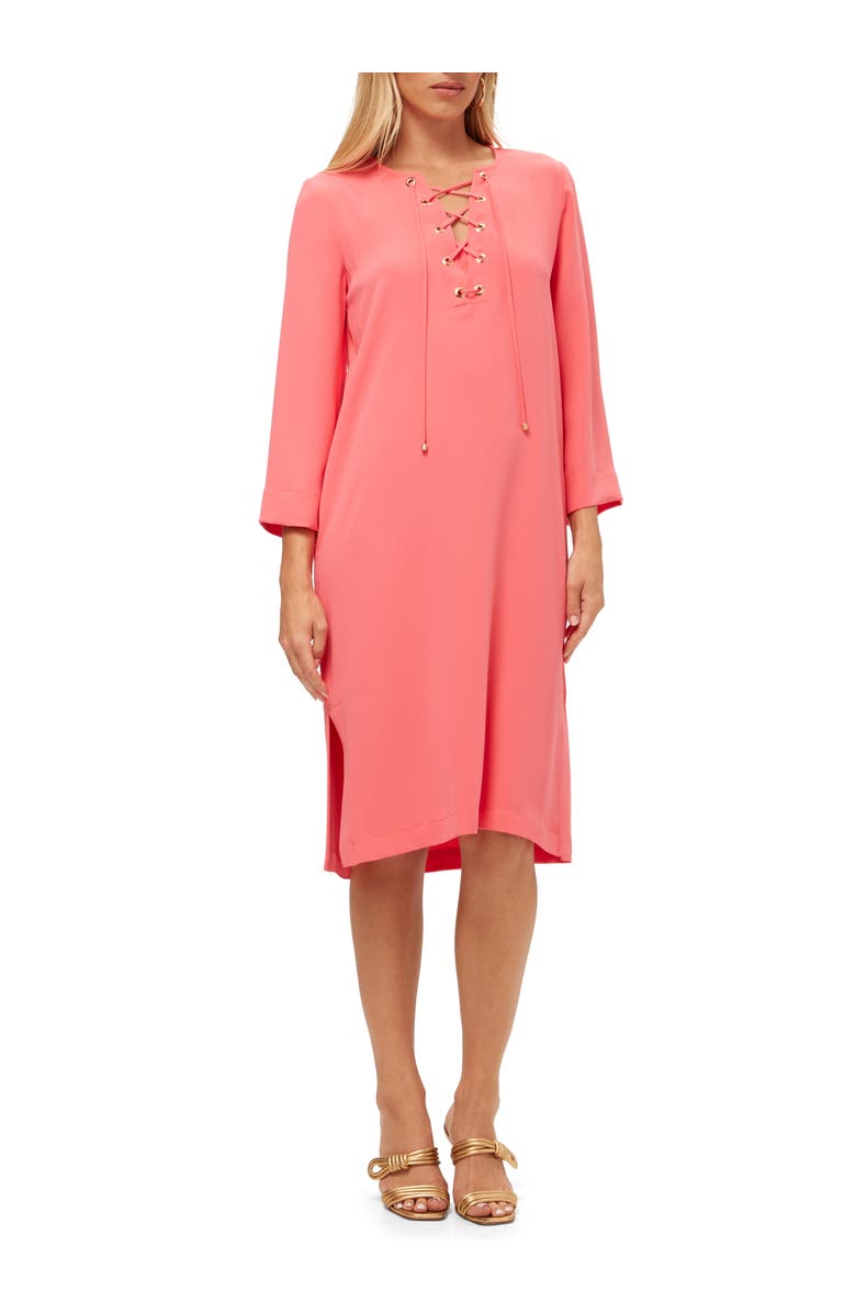 Trina Turk Catamaran Lace Up Midi Dress, Main, color, 