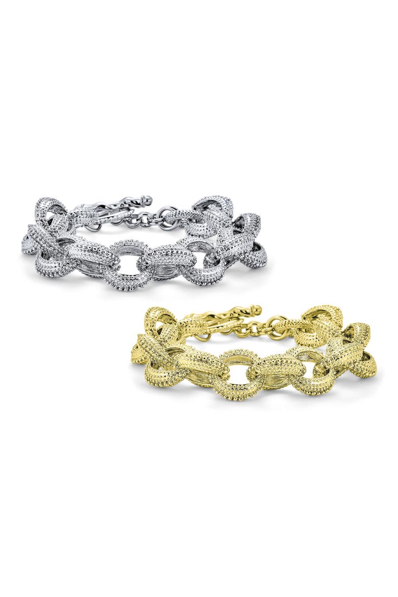 Set of 3 Oval Link Bracelets, Main, color, MULTICOLOR