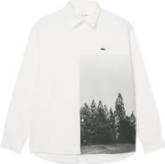 Lacoste Relaxed Fit Photo Graphic Button-Up Shirt