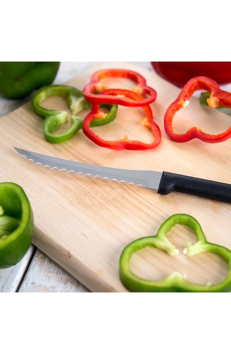 Rada Cutlery 5-Inch Tomato Slicer Stainless Steel Serrated Blade, Alternate, color, Black