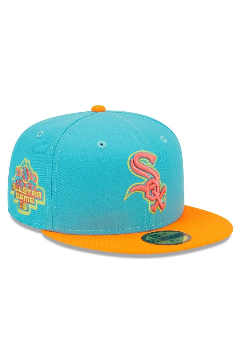 Men's New Era Blue/Orange Chicago White Sox Vice Highlighter 59FIFTY Fitted Hat, Main, color, Blue
