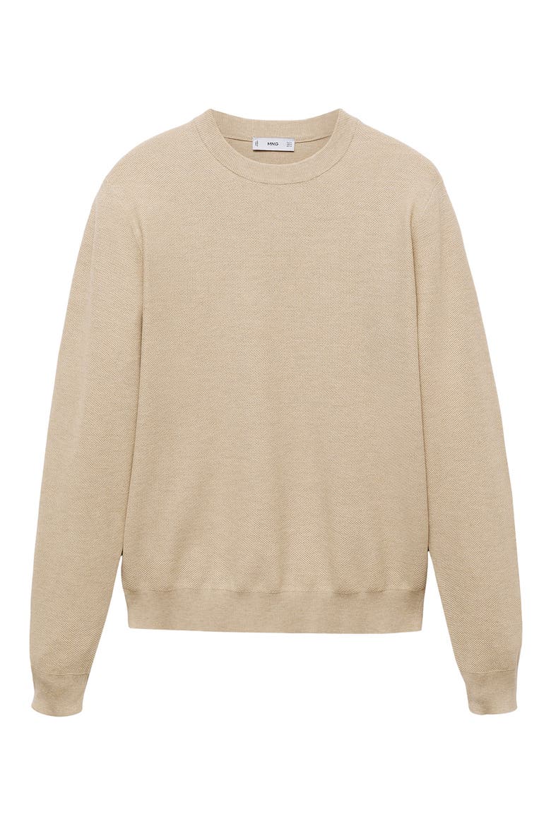 Microstructure Crewneck Sweater, Alternate, color, SAND