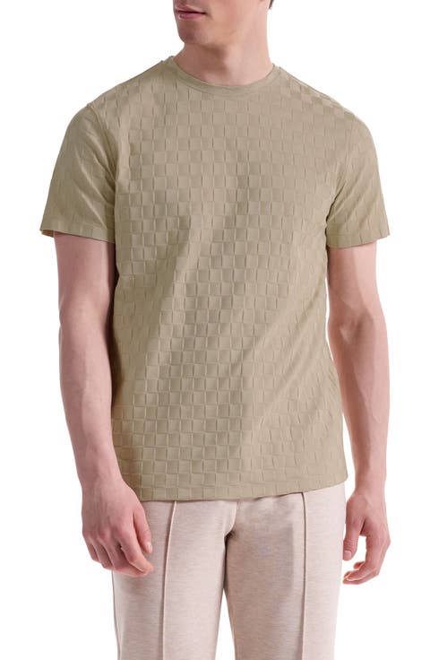 Geo Textured Cotton T-Shirt