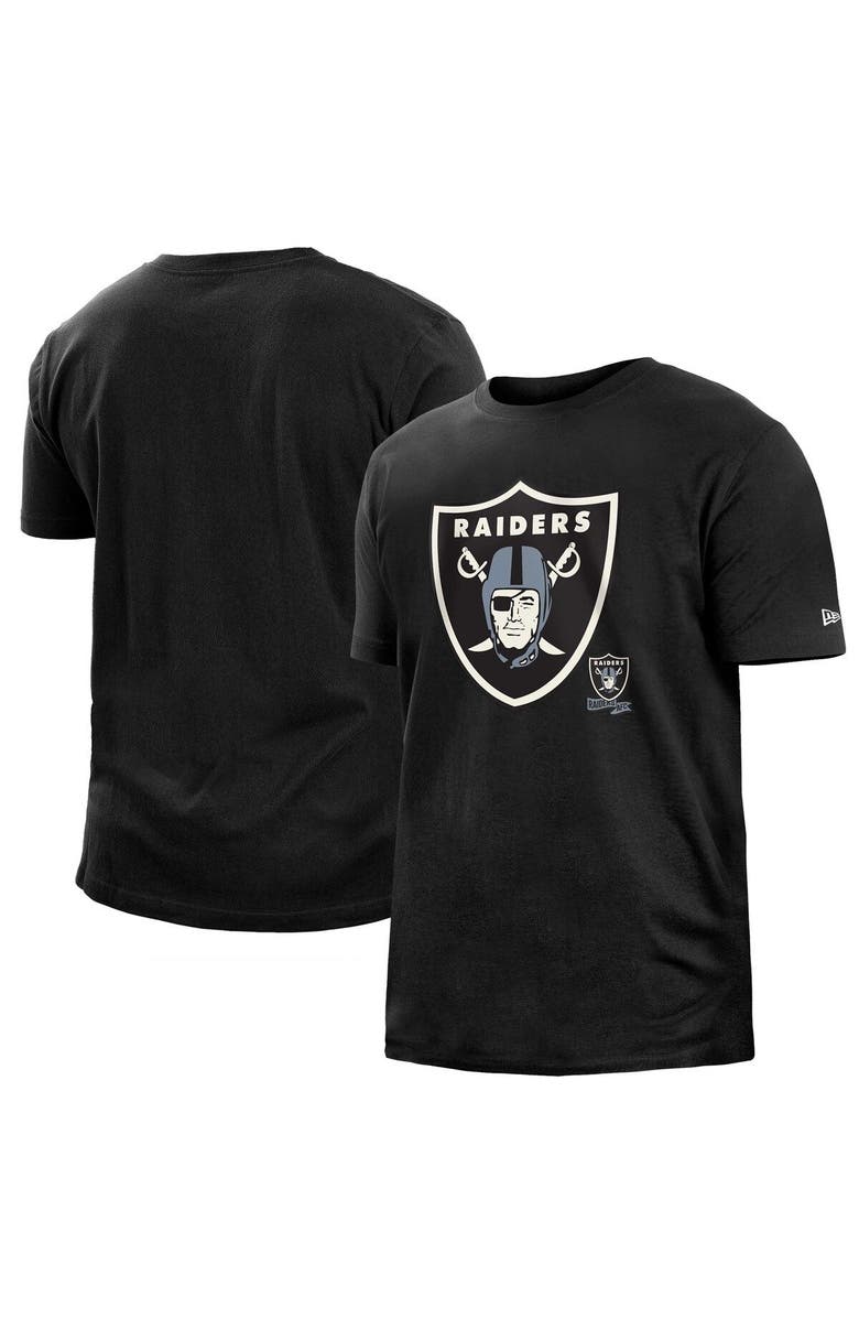 New Era Men's New Era Black Las Vegas Raiders 2022 Sideline Ink Dye T-Shirt, Alternate, color, 
