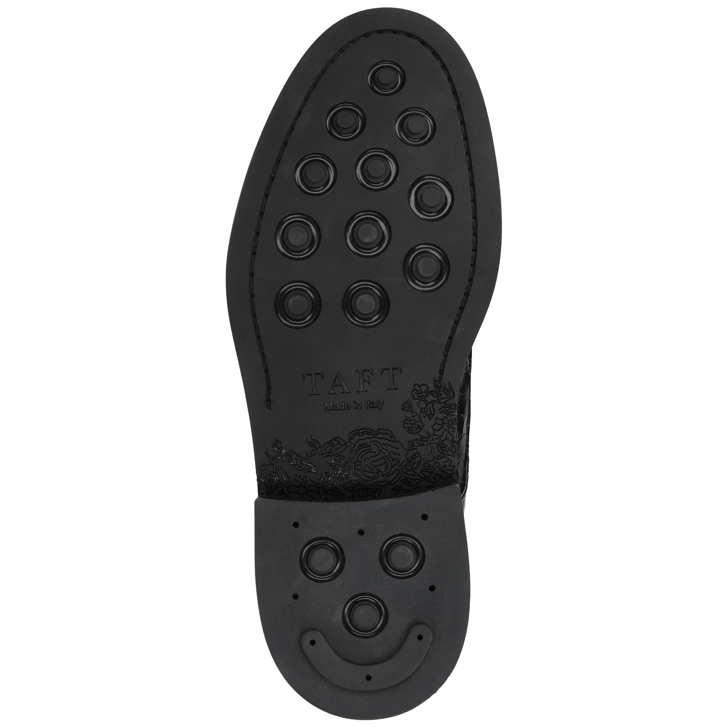 TAFT Men's Rome Dress Boot, Alternate, color, Croco/Black