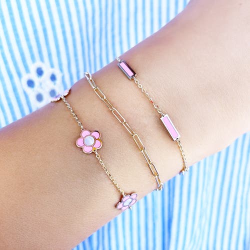The Lovery Fine Jewelry Bubblegum Pink Bar Chain Bracelet In Pink