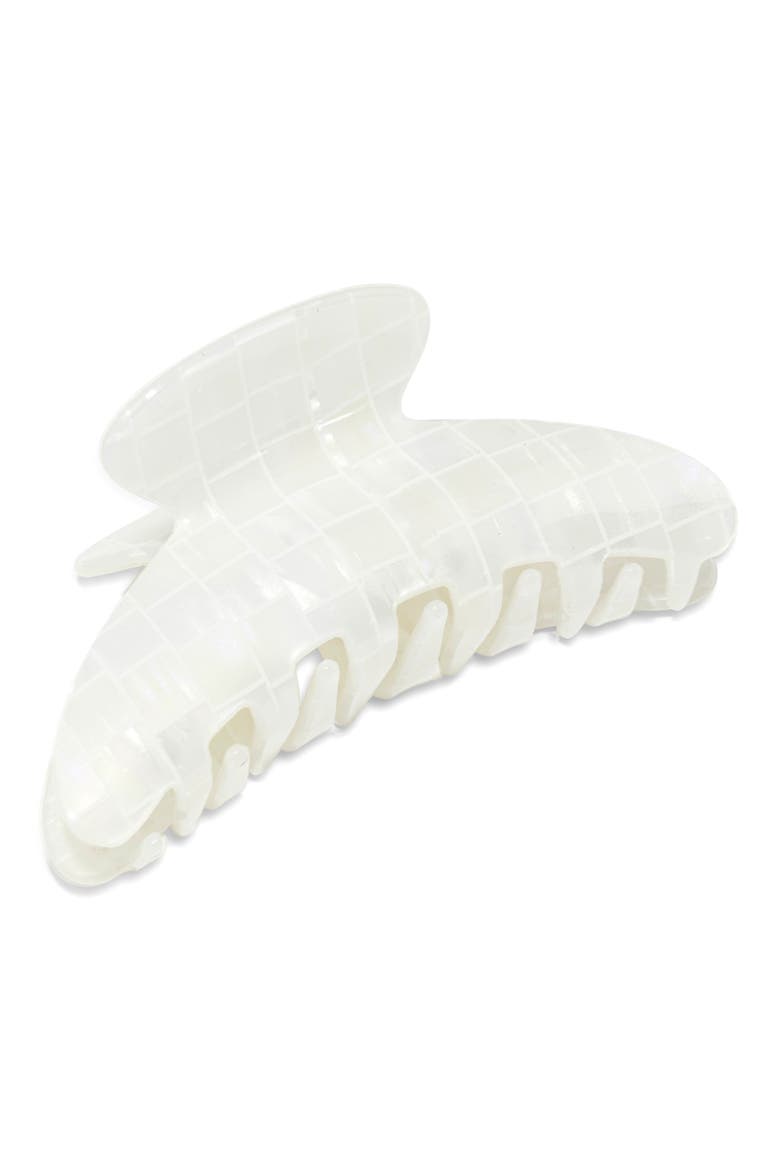 Tiled Pearl Claw Clip, Main, color, IVORY