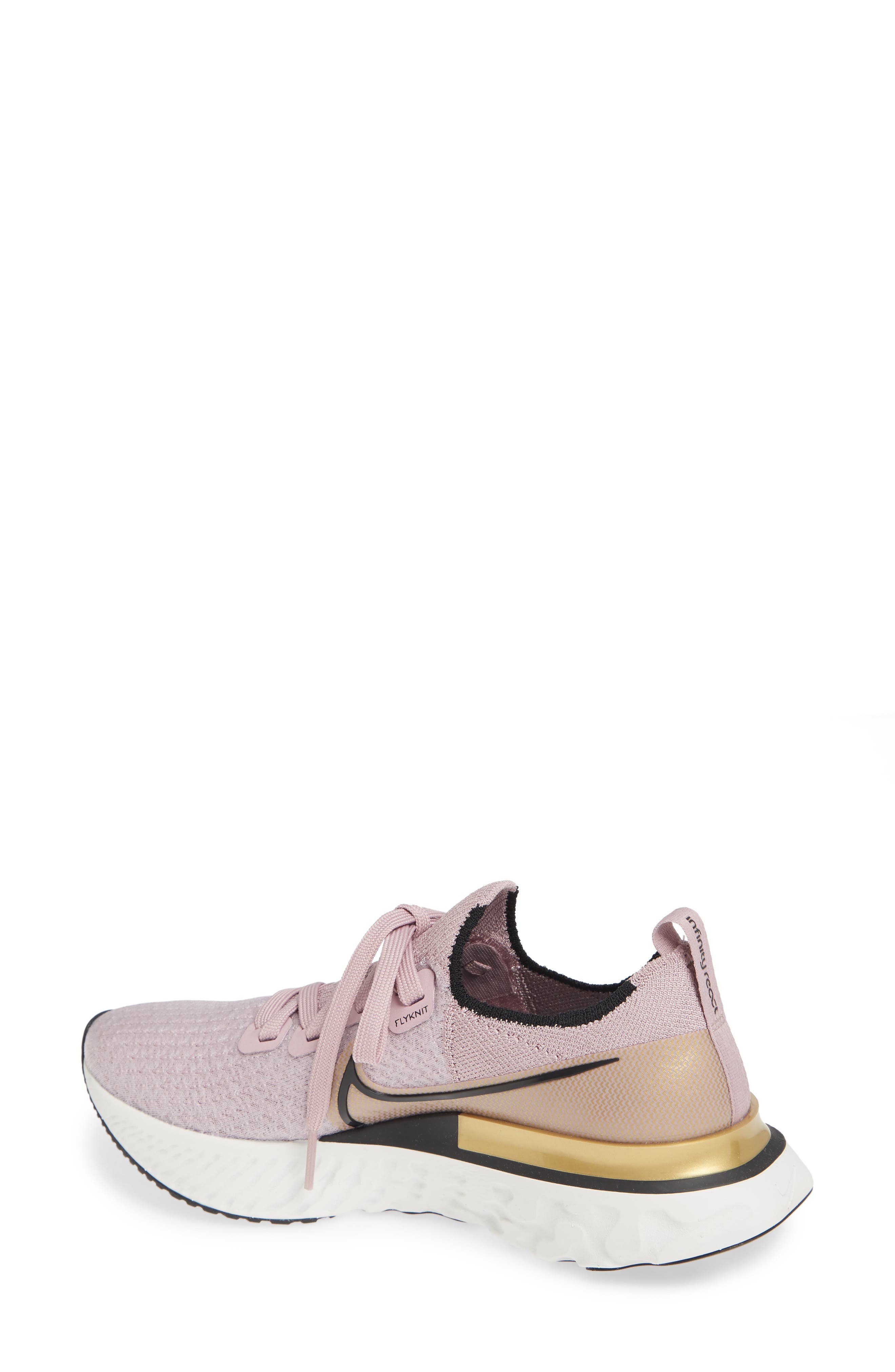 React Infinity Run Flyknit Running Shoe, Alternate, color, PLUM FOG/ BLACK/ METALLIC GOLD