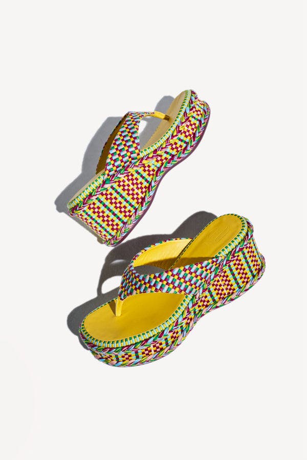Amambaih Ramona Wedge Sandals, Alternate, color, Caribe