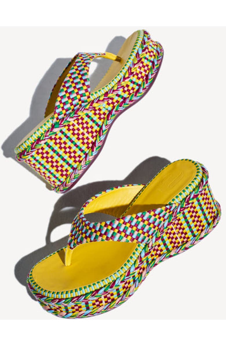 Amambaih Ramona Wedge Sandals, Alternate, color, Caribe