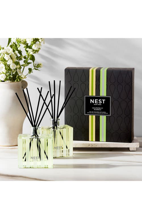 Nest New York Grapefruit & Bamboo Reed Diffuser Duo (nordstrom Exclusive) $124 Value In Transparent