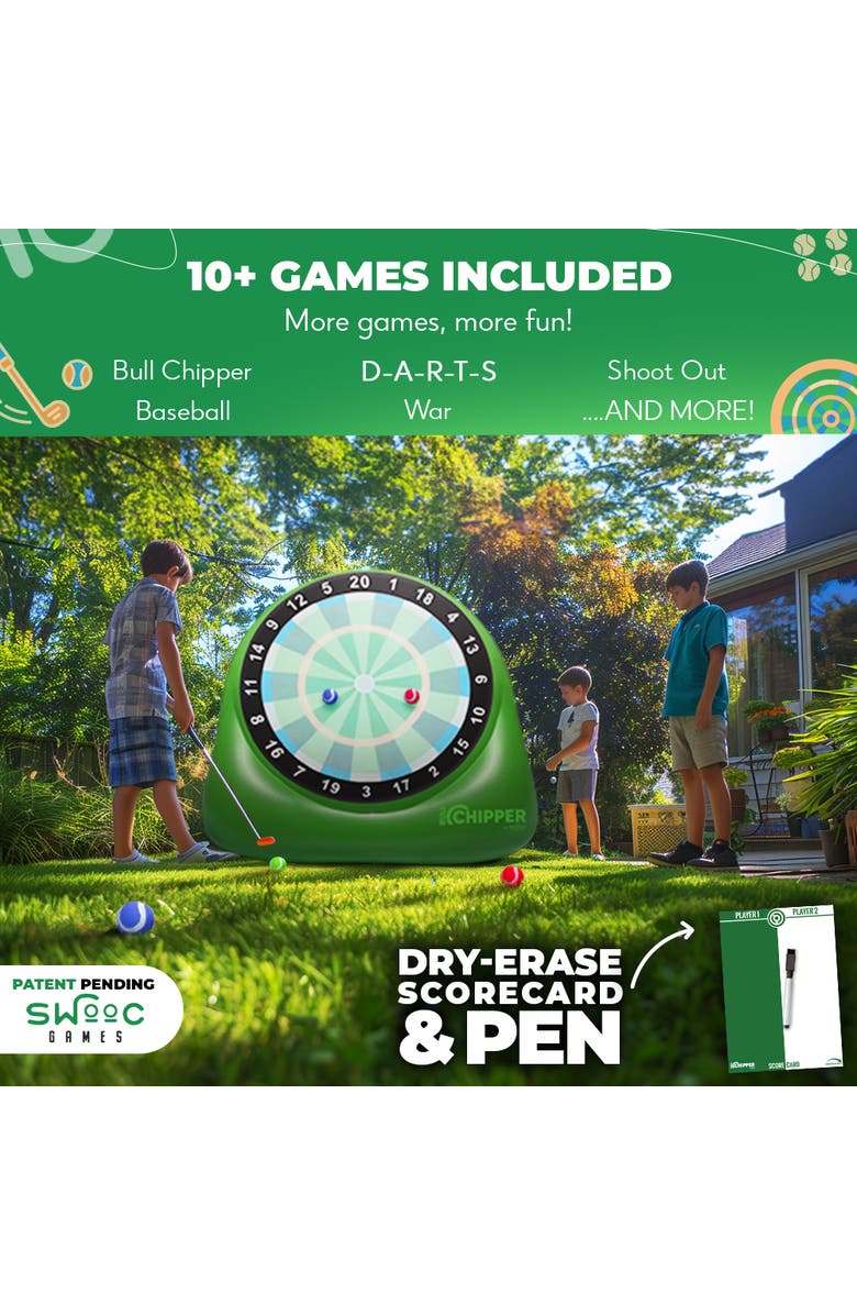 Swooc Games Bull Chipper | Giant Golf Darts, Alternate, color, Green