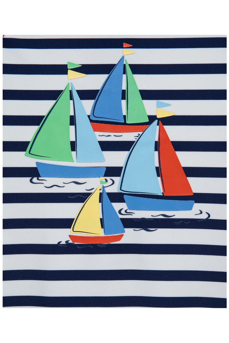 Boat One-Piece UPF 50+ Rashguard, Alternate, color, BLUE STRIPE