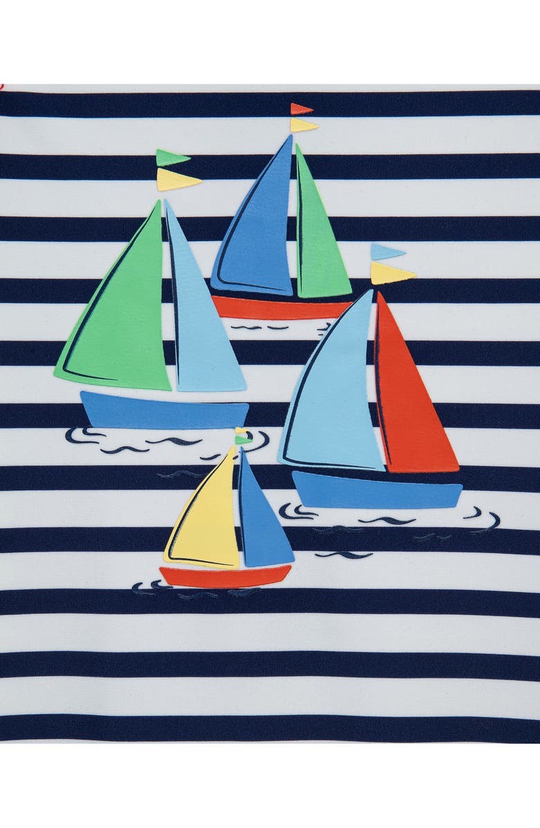 Little Me Boat One-Piece UPF 50+ Rashguard, Alternate, color, 