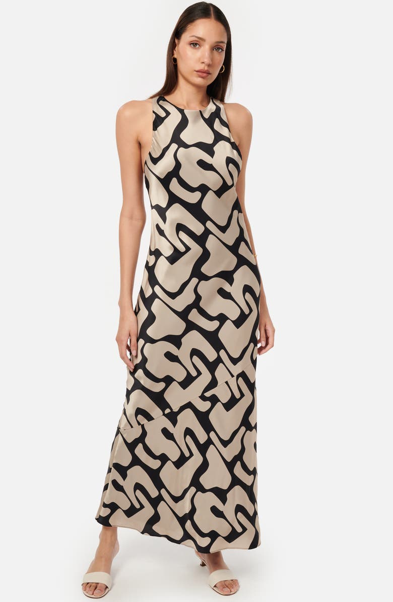 CAMI NYC Althea Abstract Print Sleeveless Silk Maxi Dress, Alternate, color, 