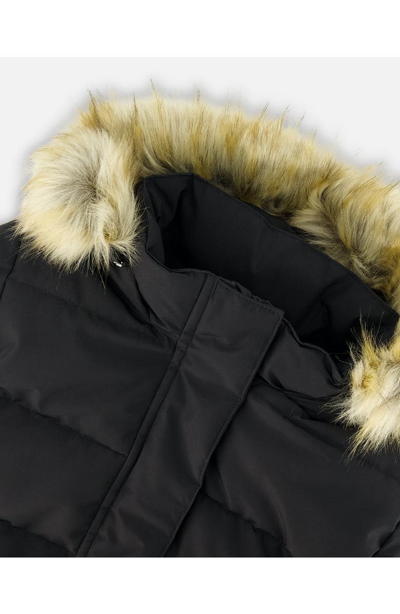 Deux par Deux Kids Unisex Puffy Jacket Black, Alternate, color,
