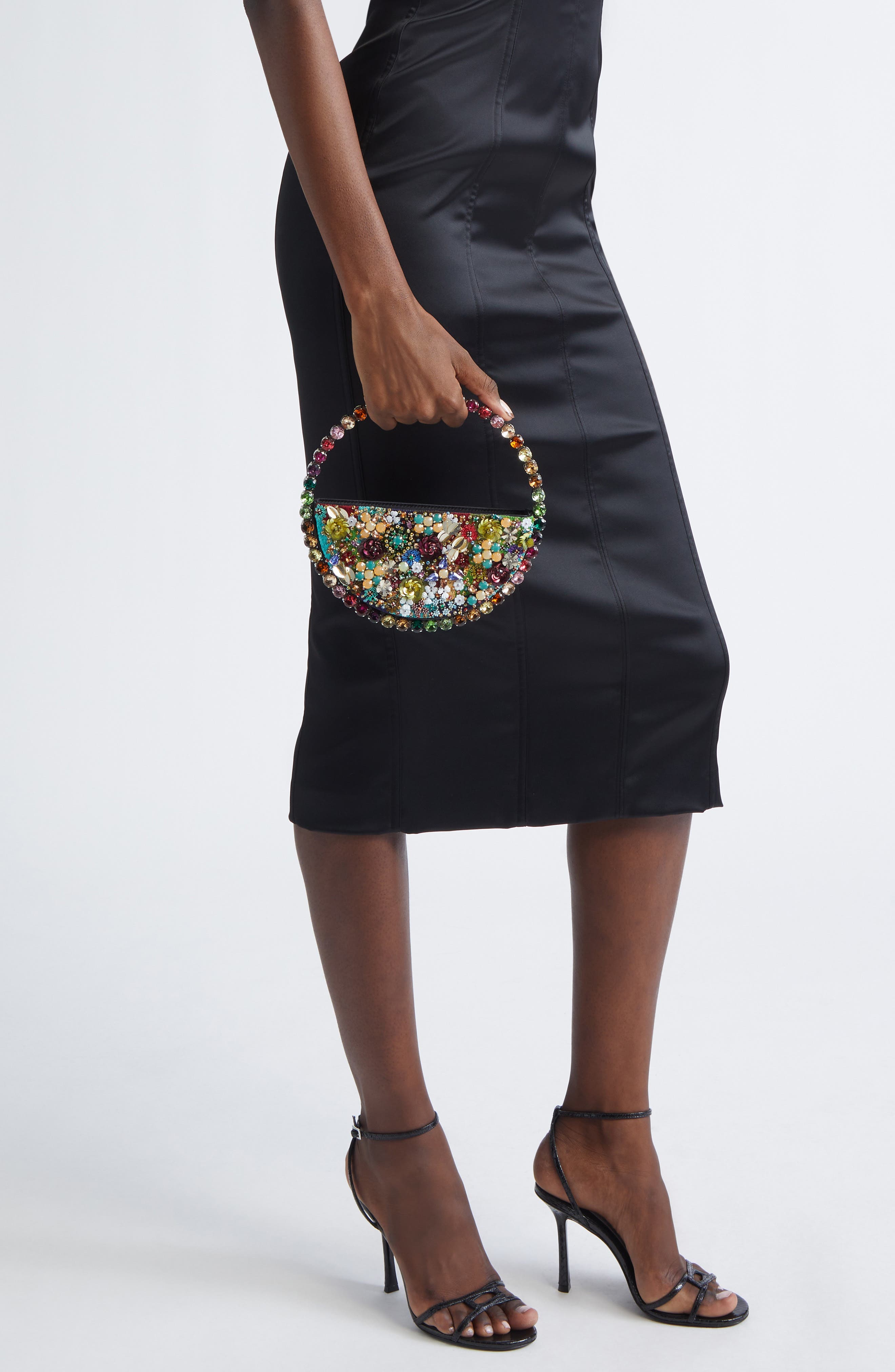 L’alingi Eternity Crystal Embellished Clutch, Alternate, color, Rainbow