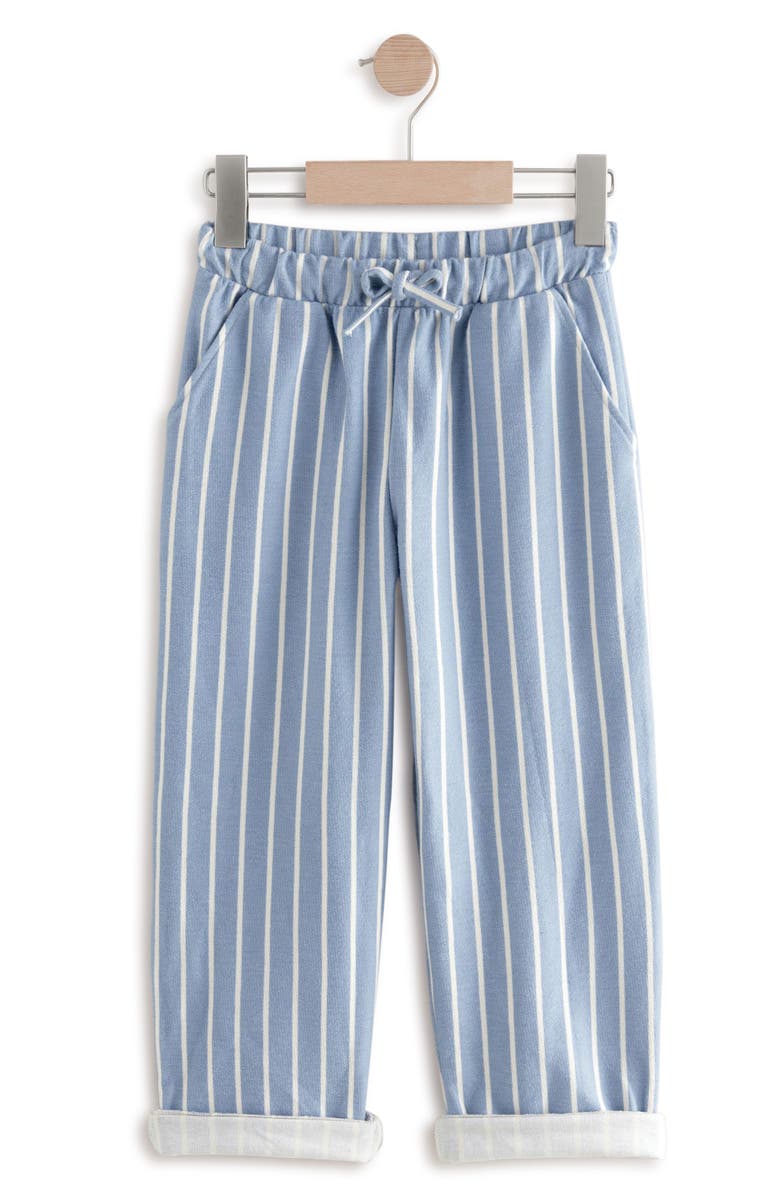 NEXT Kids' Stripe Cuffed Cotton Drawstring Pants, Main, color,