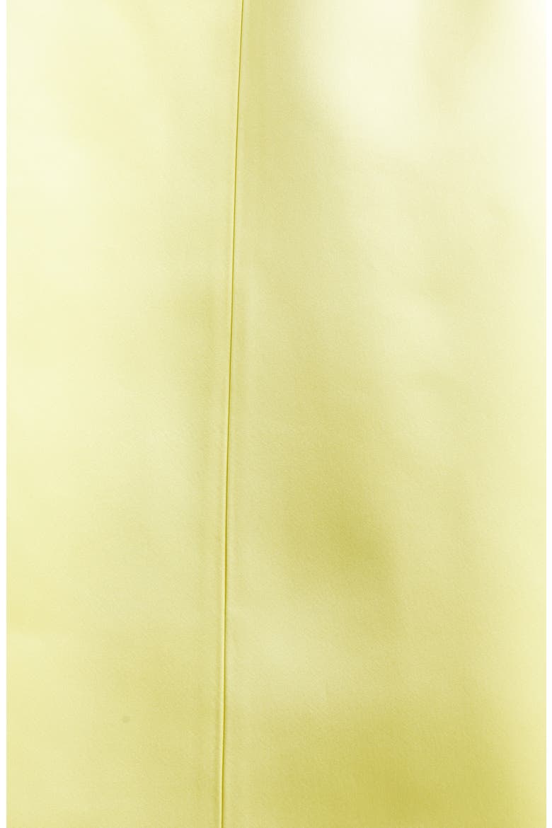 Belted Duchesse Satin Cocoon Wrap Coat, Alternate, color, ACID YELLOW