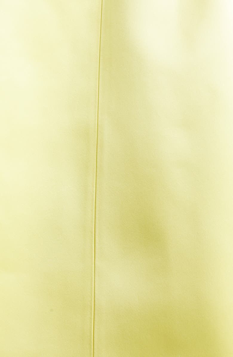 Givenchy Belted Duchesse Satin Cocoon Wrap Coat, Alternate, color, Acid Yellow