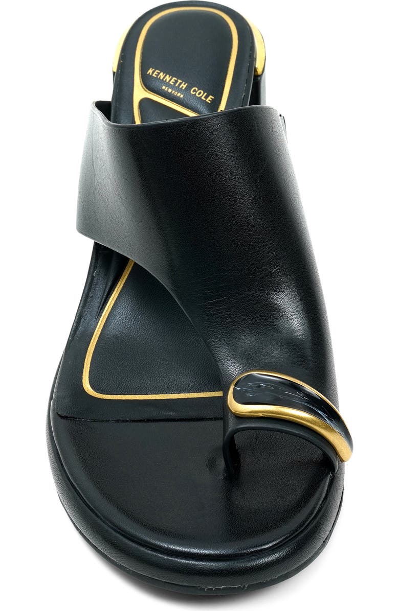 Kenneth Cole Syndika Platform Slide Sandal, Alternate, color, Black Leather