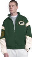 STARTER Men's Starter Green Green Bay Packers The Gust Full-Zip Hooded Jacket