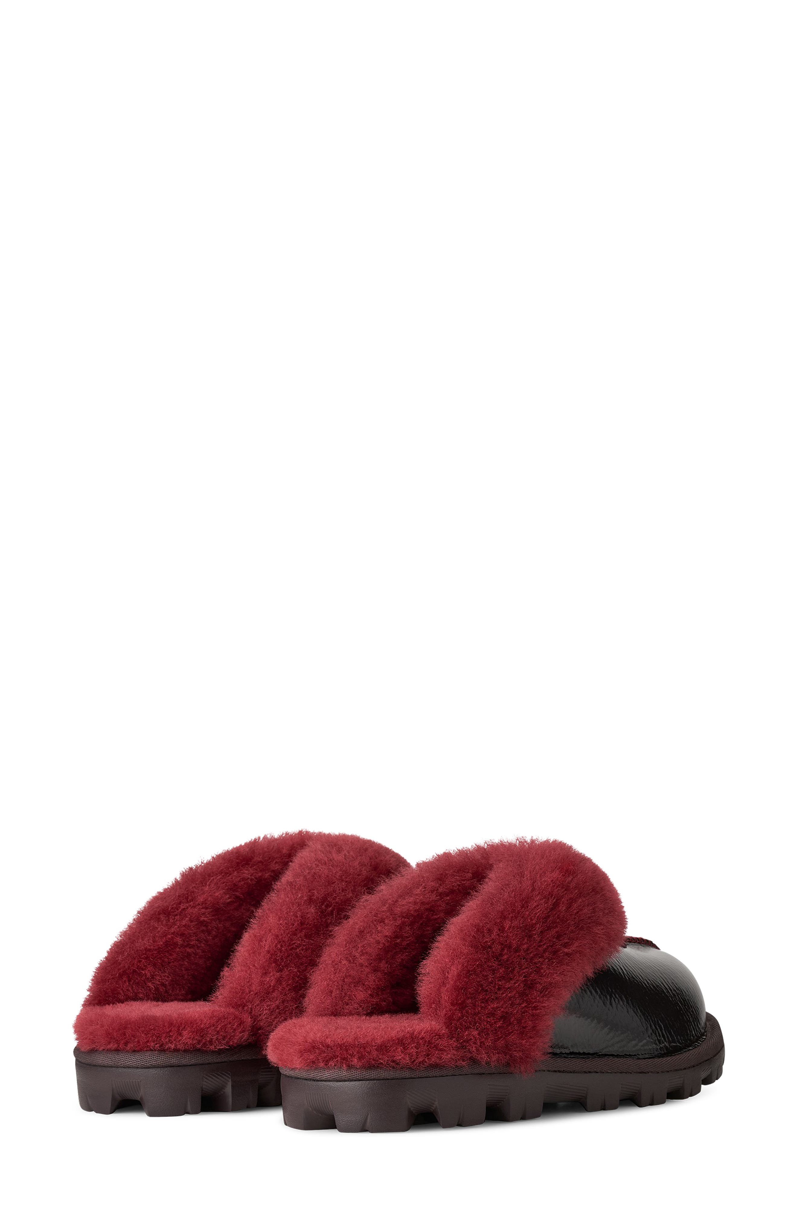 Coquette Crinkle Leather Slipper, Alternate, color, DARK CARAMEL