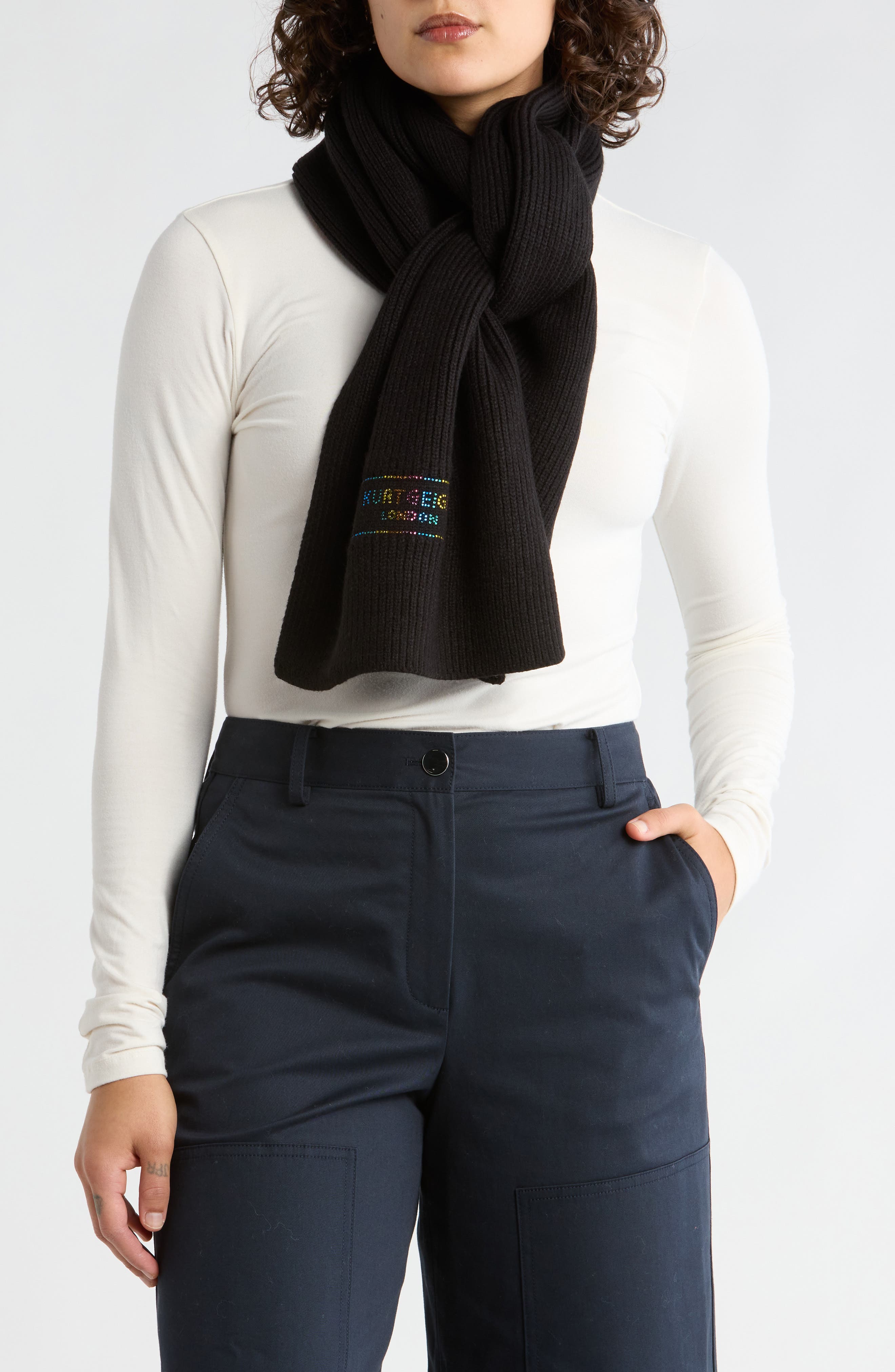 Kurt Geiger London Crystal Logo Scarf