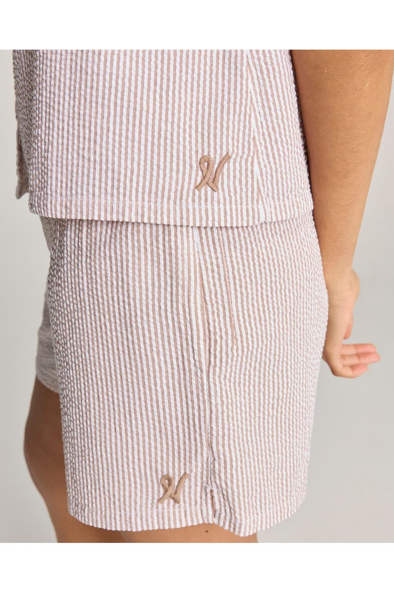 The Seersucker Button Boxer Short, Alternate, color, Mocha Stripe
