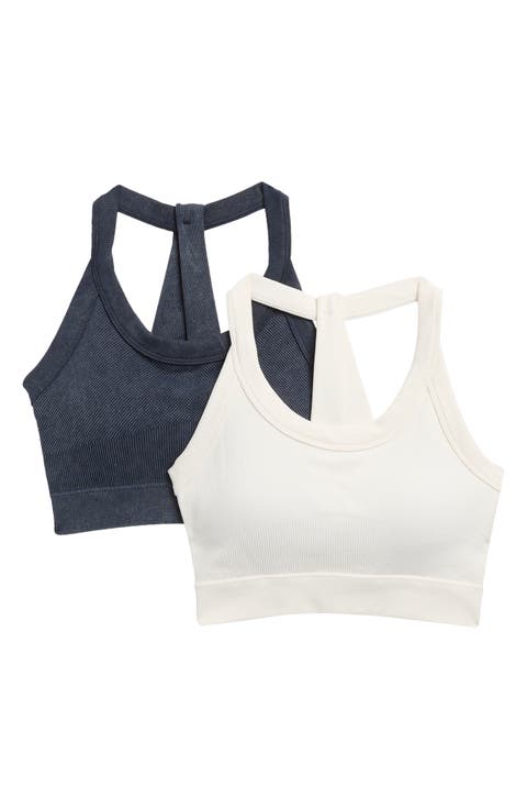 2-Pack Stonewashed Seamless Sports Bras