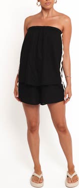 Petal & Pup Kristia Strapless Rickrack Trim Romper