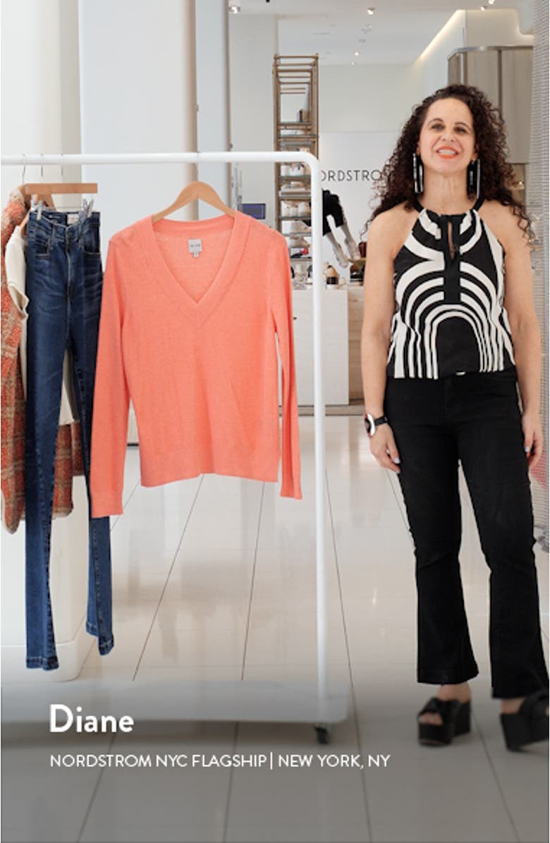 Waffle Stitch V-Neck Sweater, sales video thumbnail