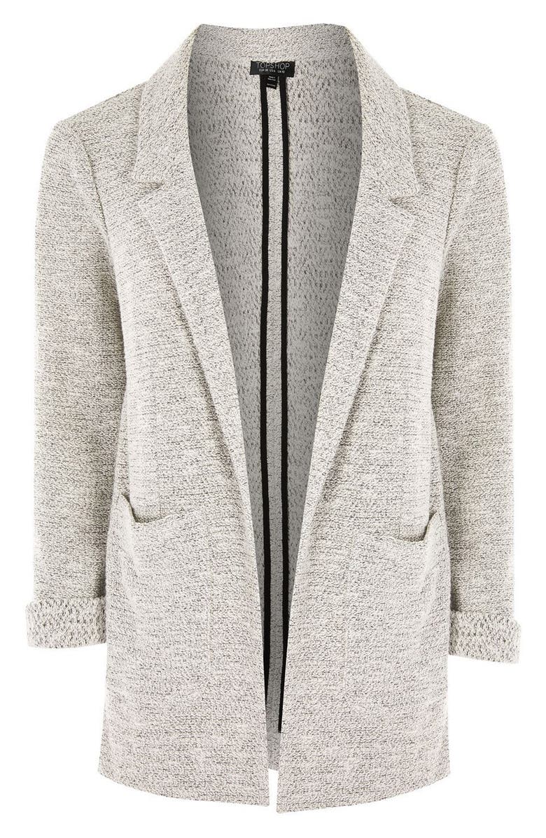 Topshop Textured Jersey Blazer, Alternate, color,
