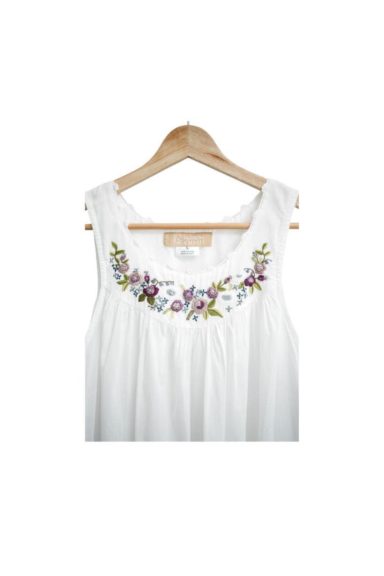 Purple Rosebud Nightgown, Alternate, color, Midi