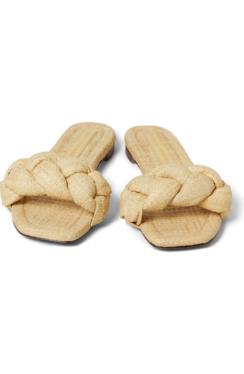 Loeffler Randall Joanna Braided Raffia Slide Sandal, Alternate, color, Natural