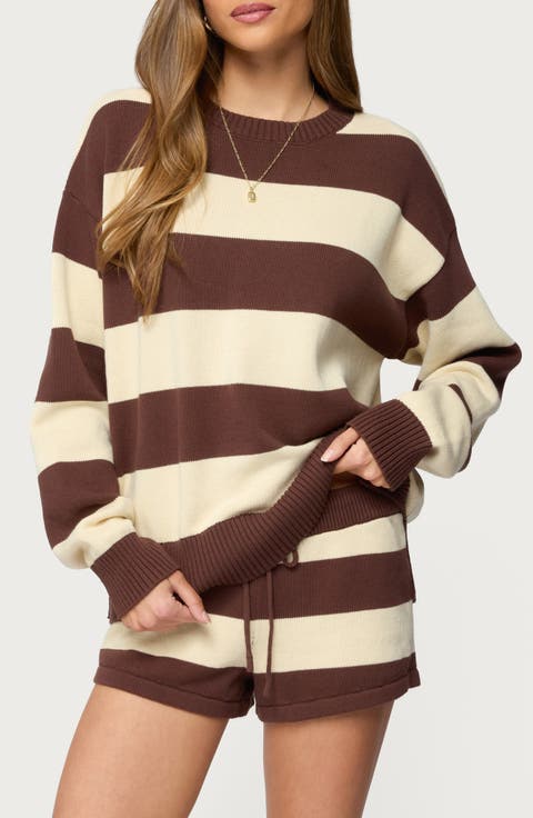 Riley Stripe Oversize Cotton Sweater