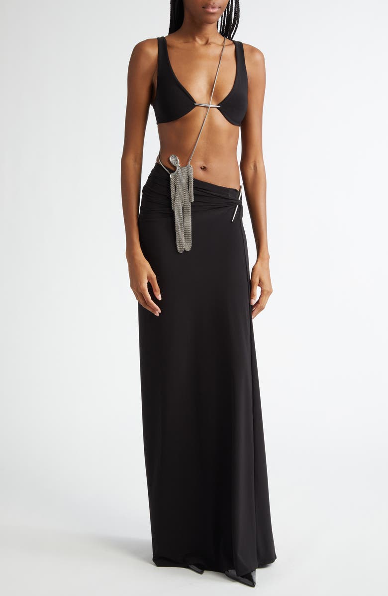 GRACE LING Pierced Dagger Jersey Maxi Skirt, Alternate, color, 
