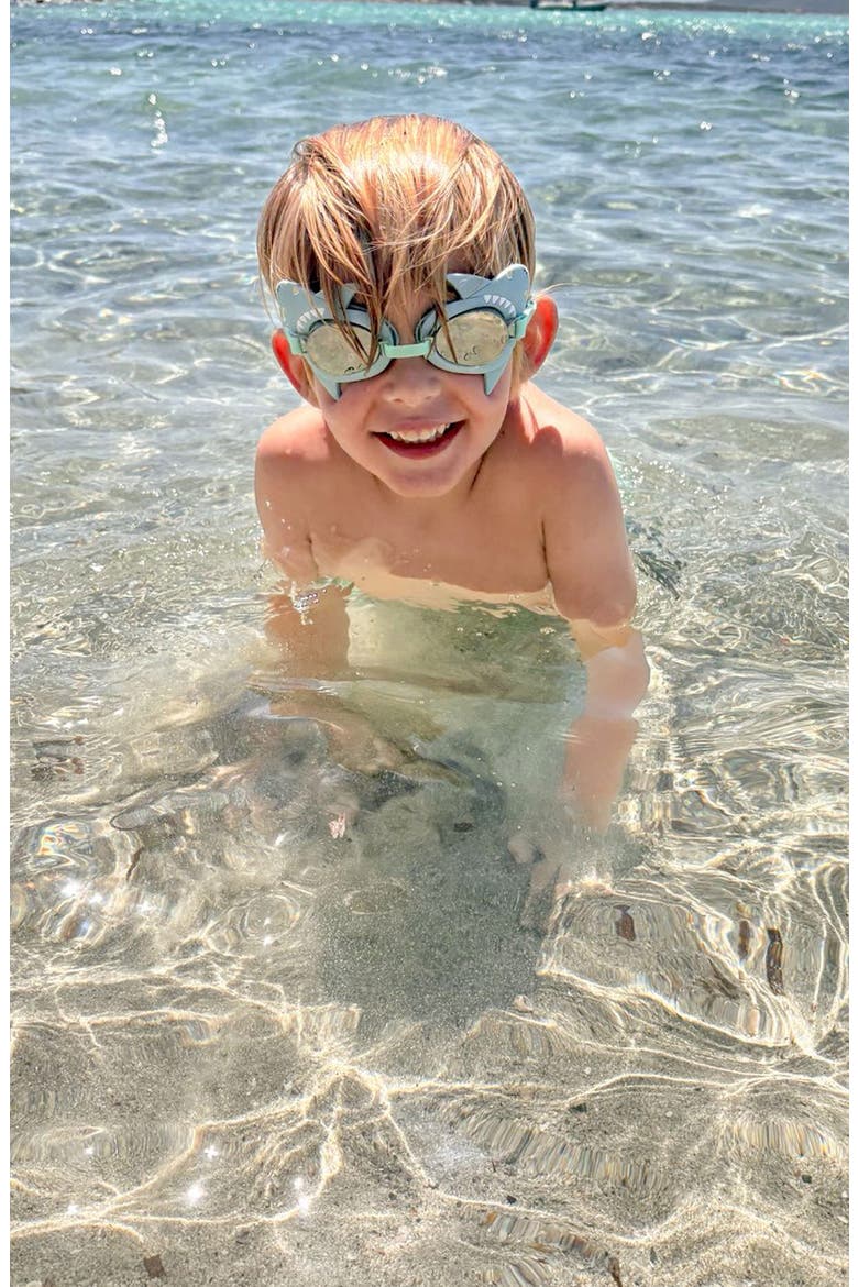Kids' Salty The Shark Swim Goggles, Alternate, color, BLUE