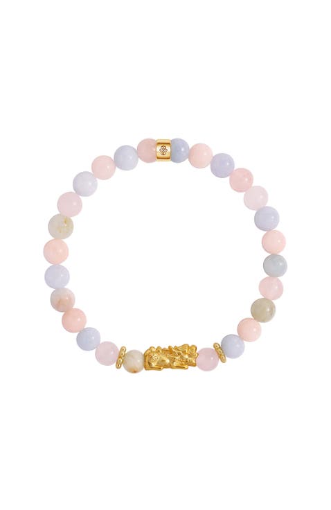Soft Power Morganite Dragon Gold Bracelet