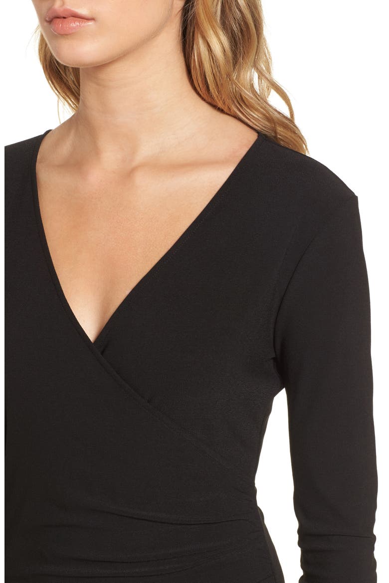Ruched Sheath Dress, Alternate, color, BLACK