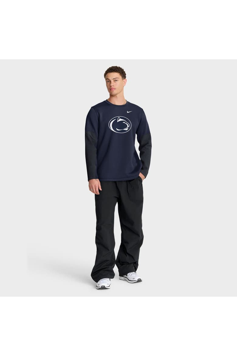 Men's Nike Navy Penn State Nittany Lions 2025 Sideline Coach Performance Long Sleeve T-Shirt, Alternate, color, Navy