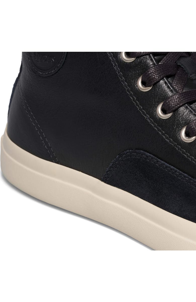 P.F. Flyers All-American Luxe High-Top Leather & Suede Sneaker, Alternate, color, Black