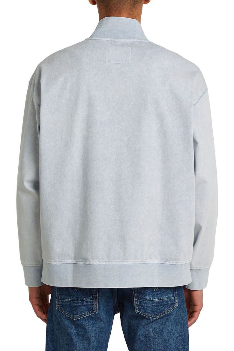 Washed HB Relaxed Half Zip Pullover, Alternate, color, LIGHT WAVE GD SNOW BLEACH