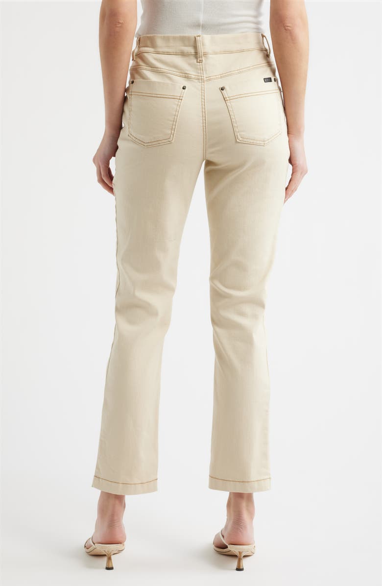 Hue Crosshatch Denim Straight Leg Leggings, Alternate, color, Ecru