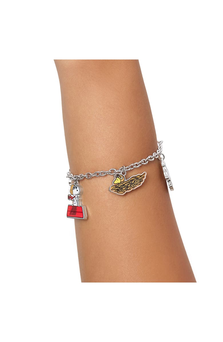 PEANUTS Snoopy & Friends Silver-Tone Charm Bracelet, Alternate, color, Silver