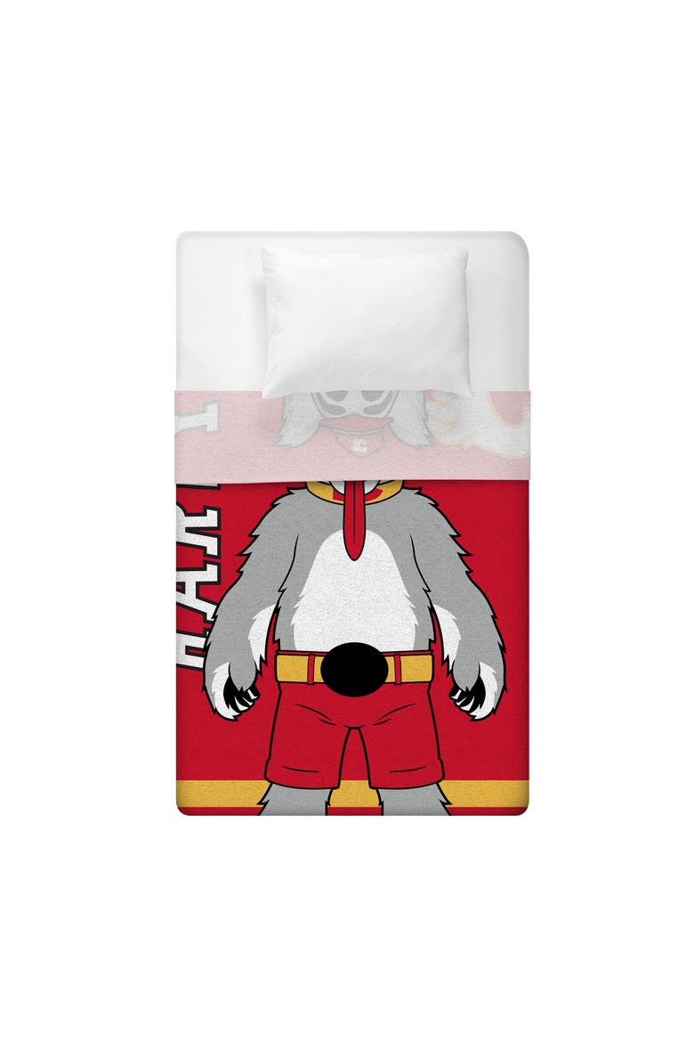 Calgary Flames Harvey The Hounds Mascot 60" x 80" Raschel Throw Blanket, Alternate, color, None
