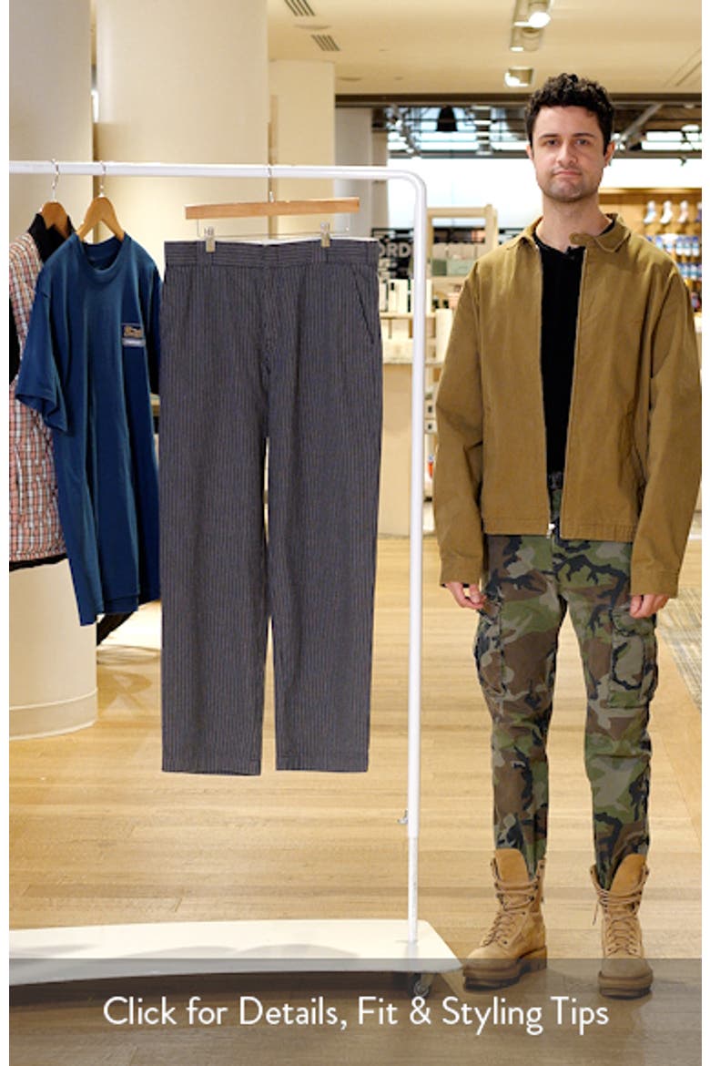 Lima Loose Fit Pinstripe Cotton Twill Work Pants (Men) | Nordstrom